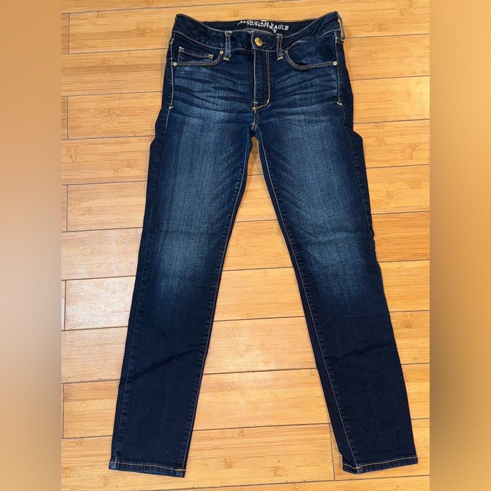 Women's American Eagle Dark Blue Skinny Jeans US 6 Short